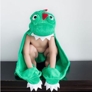 Asciugamano Bambino con Cappuccio - Devil il Dinosauro - Zoocchini