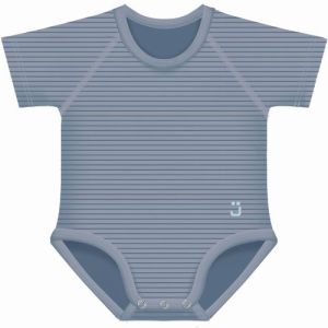 Body Taglia Unica 0-36 Mesi per Neonato e Bimbo in Cotone Bio 4Season Blu