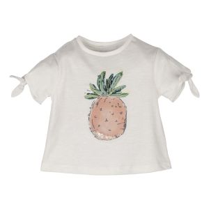 MAGLIA BAMBINA BIO CON PAILLETTES ANANAS 2 - 8 ANNI