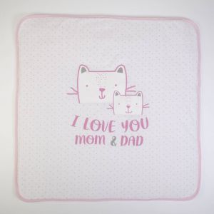 copertina neonato nascita I love mum & dad