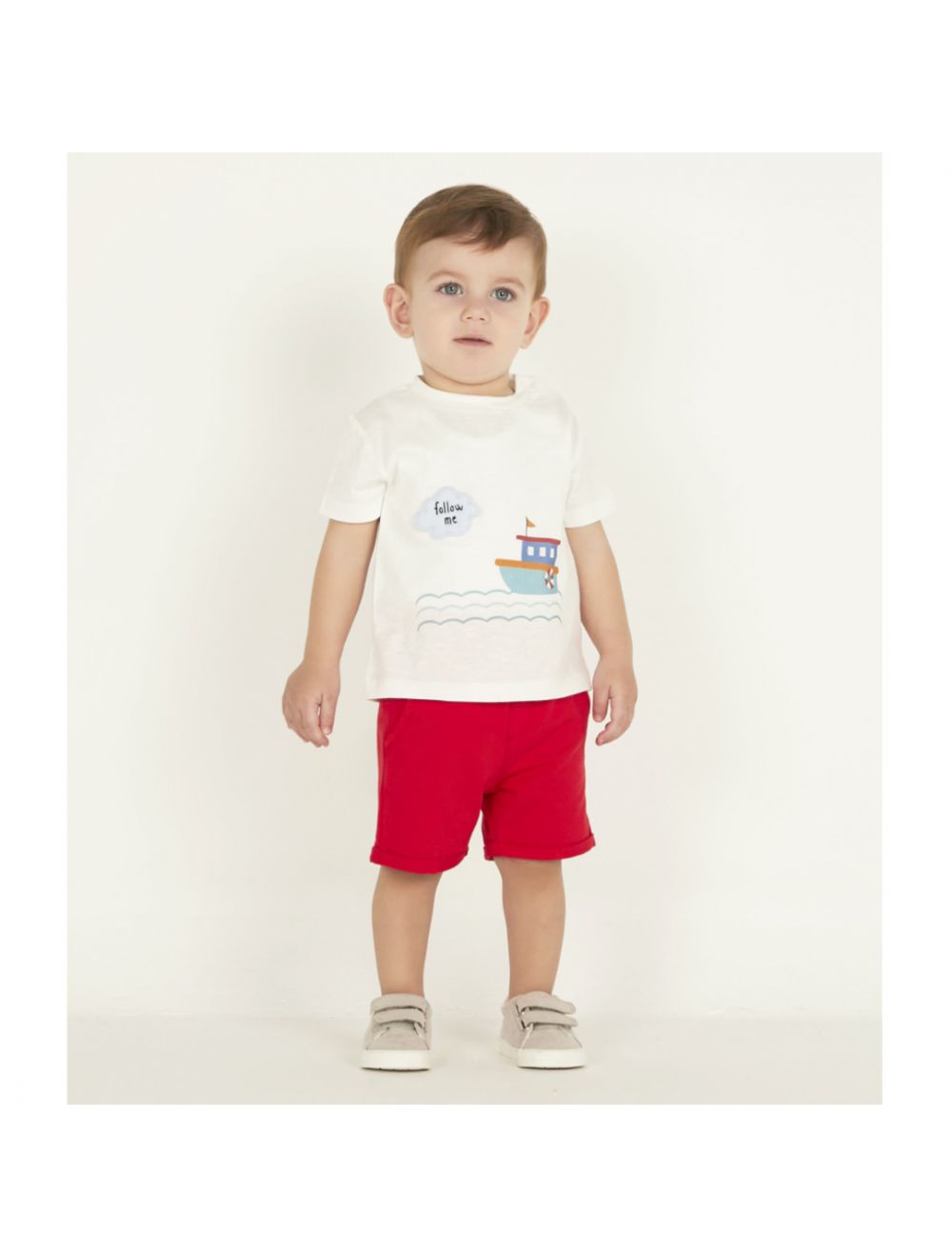 COMPLETO ESTIVO NEONATO BAMBINO BIO MAGLIA E PANTALONCINO 6 MESI - 3 ANNI