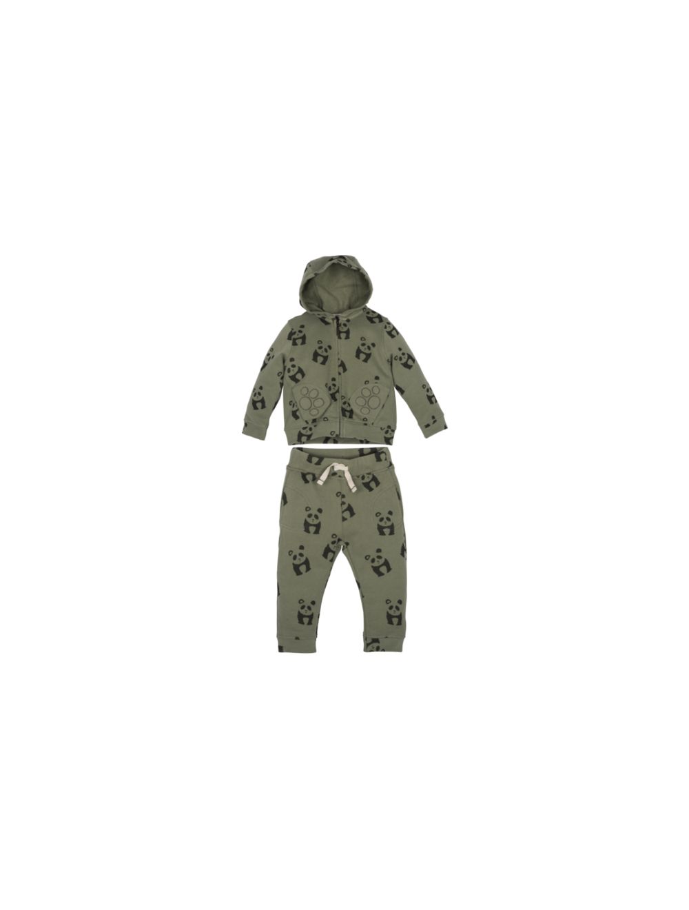 PANTALONE TUTA NEONATO BAMBINO COTONE BIOLOGICO 3 24 MESI PANDA