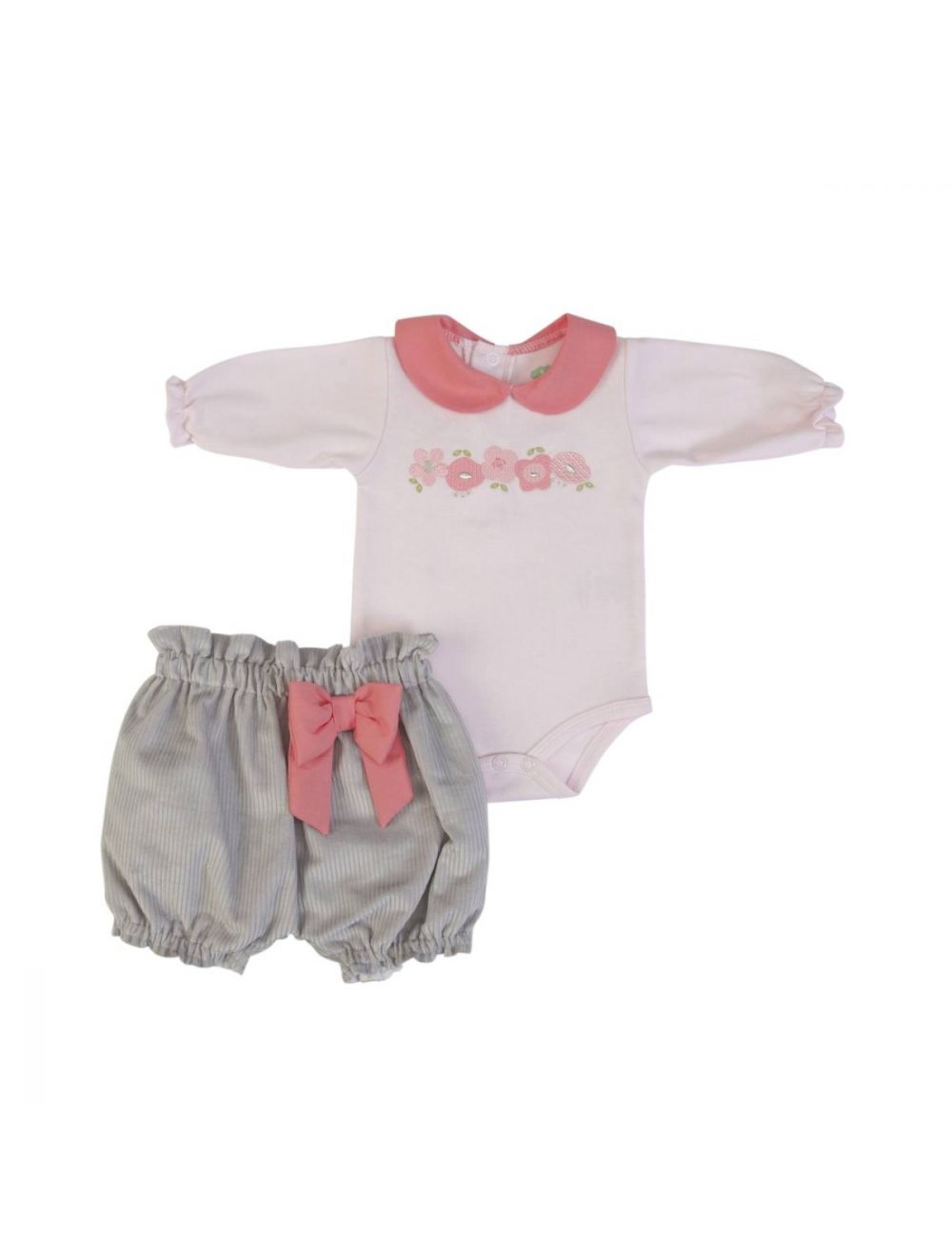 Completo invernale bambina con fiori Vendita Online