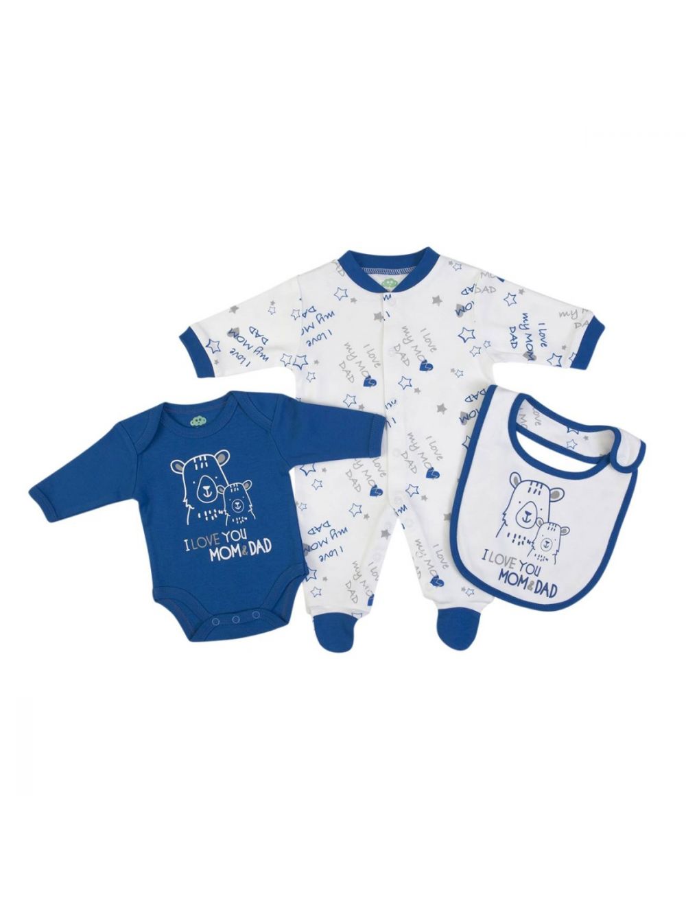 Set Tutina Neonato Nascita - I Love Mum and Dad