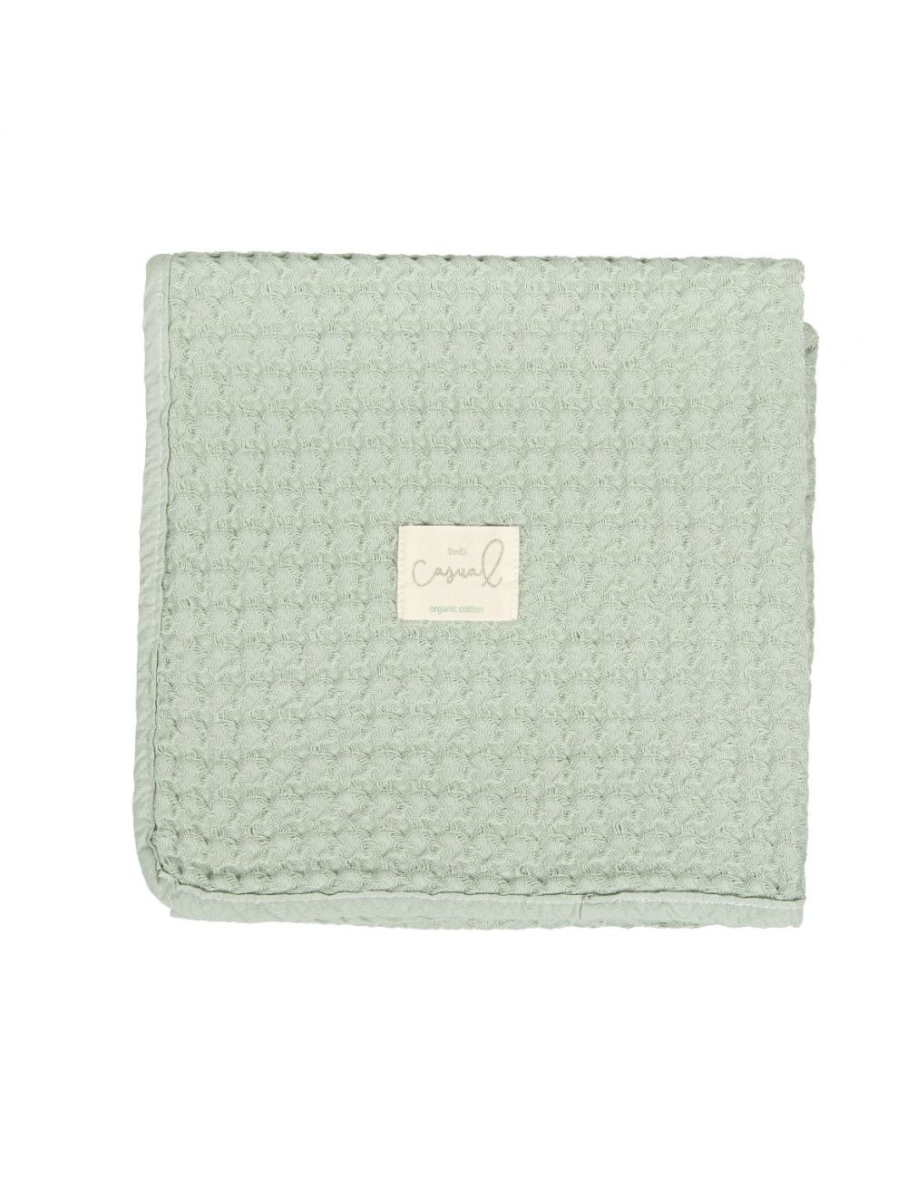 COPERTINA NEONATO CARROZZINA CULLA PASSEGGINO IN CROCHET - COTONE - VERDE  MENTA