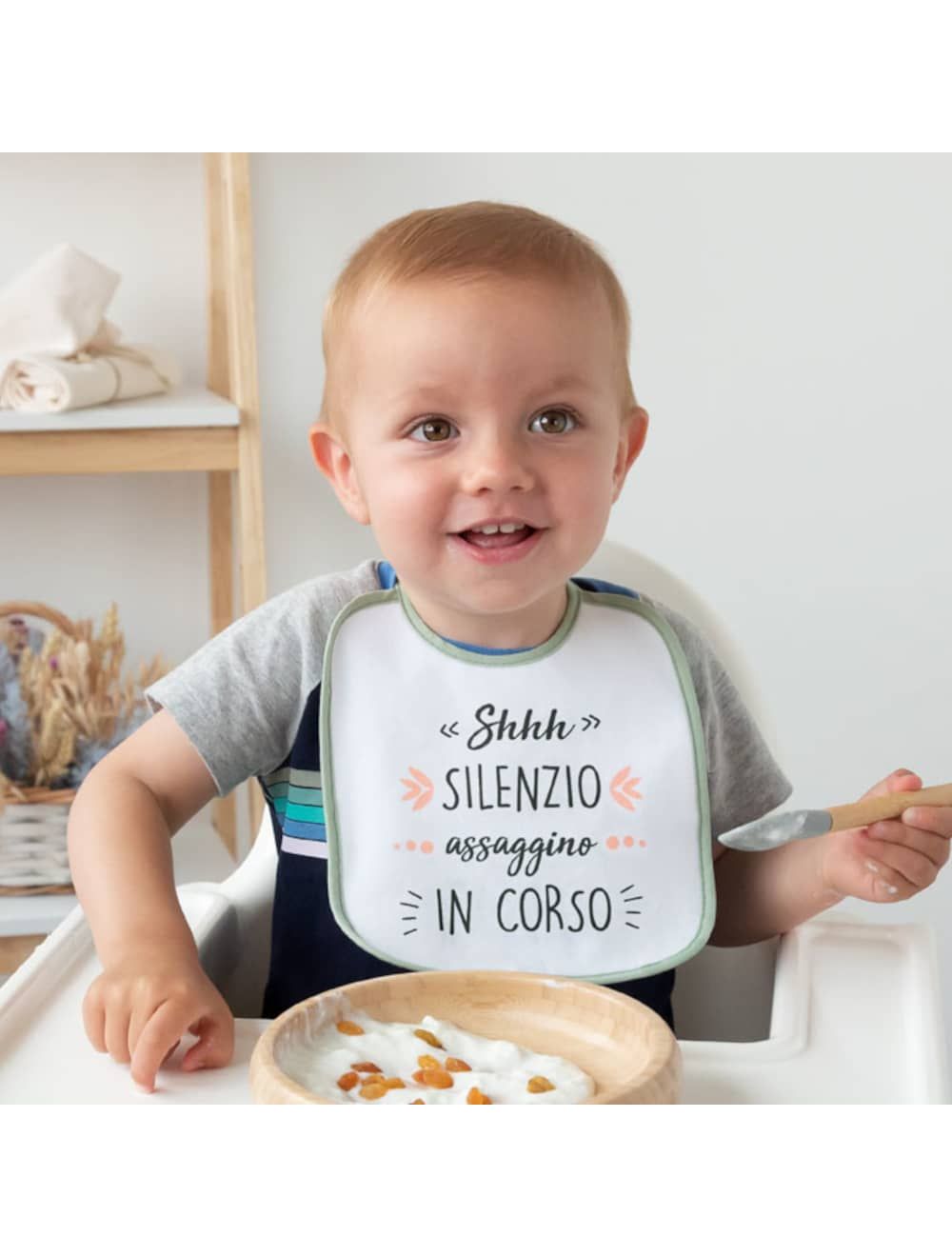SET 7 BAVAGLINI BAMBINO IMPERMEABILI IN COTONE GIORNI DELLA SETTIMANA