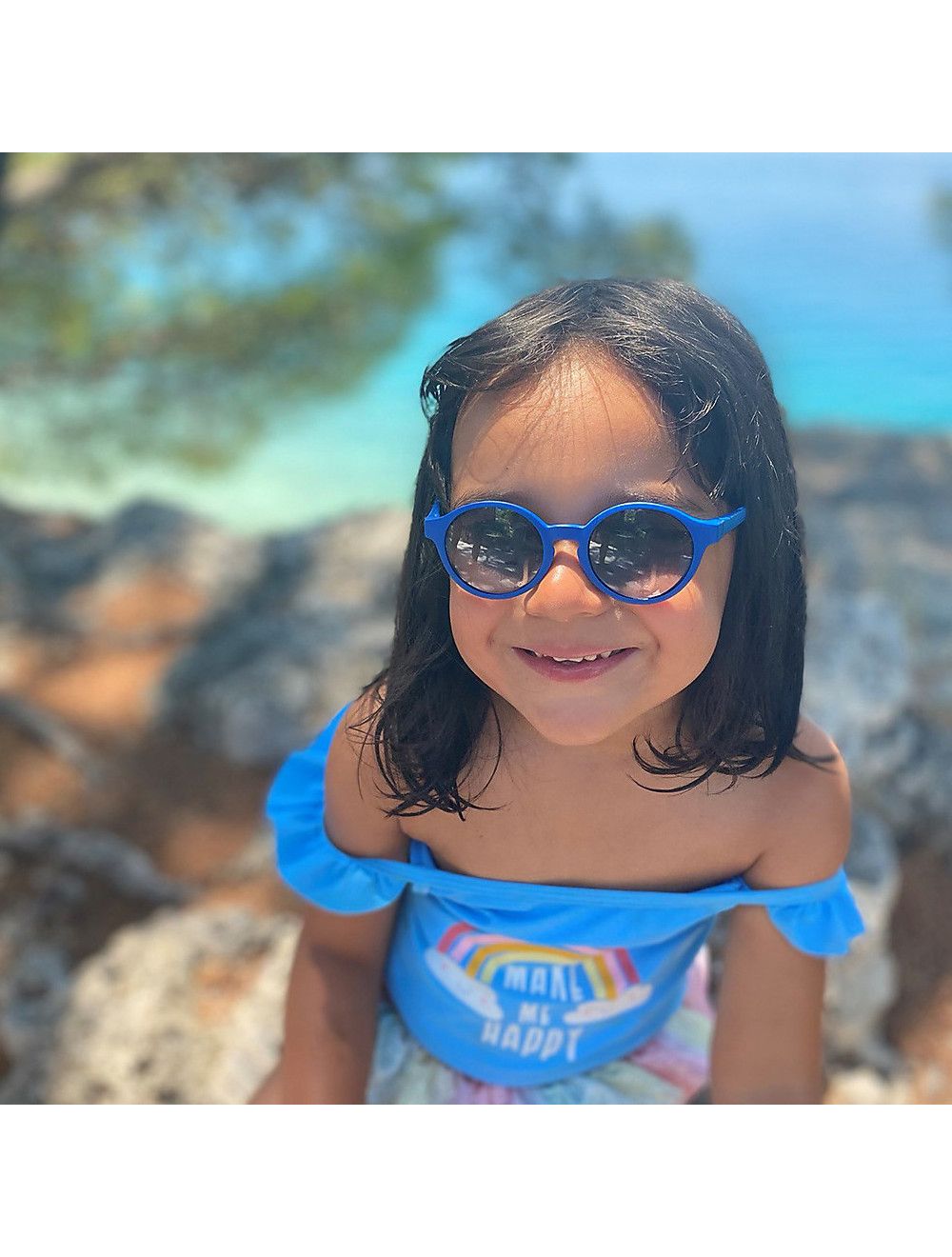 Occhiali da sole Bambino con Cinturino Regolabile Blu Beaba