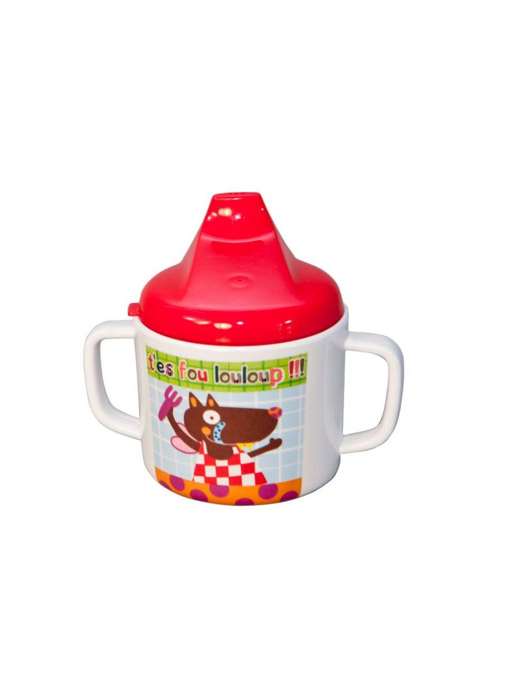 BICCHIERE MUG CON BECCUCCIO LUPO LOULOUP - EBULOBO