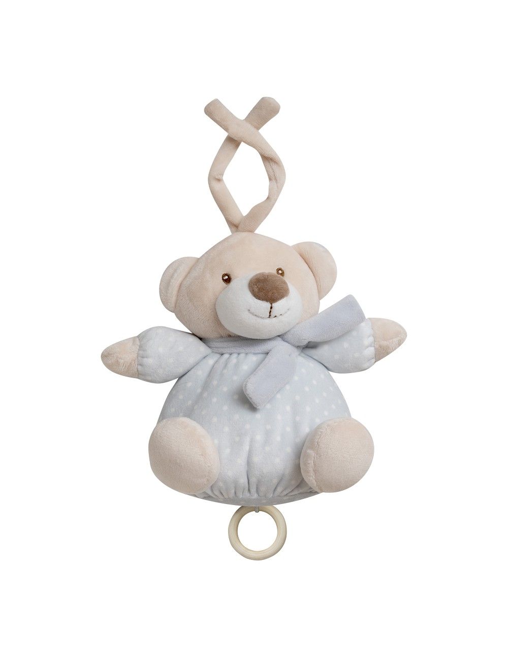 Carillon Culla Passeggino Neonato Peluche Musicale Orsetto Grigio -  Interbaby