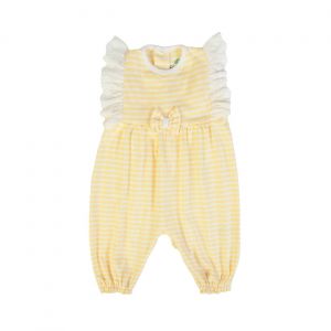Salopette Neonata Bambina in Cotone - Sunflowers - Fs Baby 