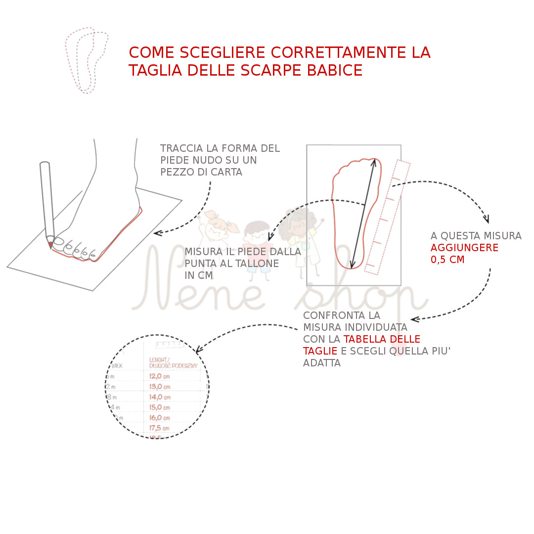 Come scegliere la taglia corretta scarpe soft sole